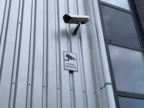 Camera Beveiliging Bord - Camera Bewaking Bord - Antraciet - Kunststof - 330 x 245mm | — afbeelding 2