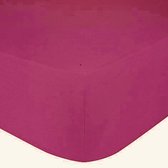 Dekbeddenwereld- hoeslaken- jersey- stretch- tweepersoons- 160x200+30cm- geschikt voor boxspring- hot pink