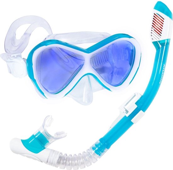 Foto: Atlantis abaco combo snorkelset kinderen wit turquoise met uv lens