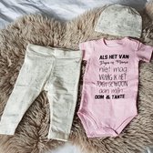 MM Baby pakje cadeau geboorte meisje  set met tekst oom en tante worden aanstaande zwanger kledingset pasgeboren unisex Bodysuit | Huispakje | Kraamkado | Gift Set babyset kraamcad