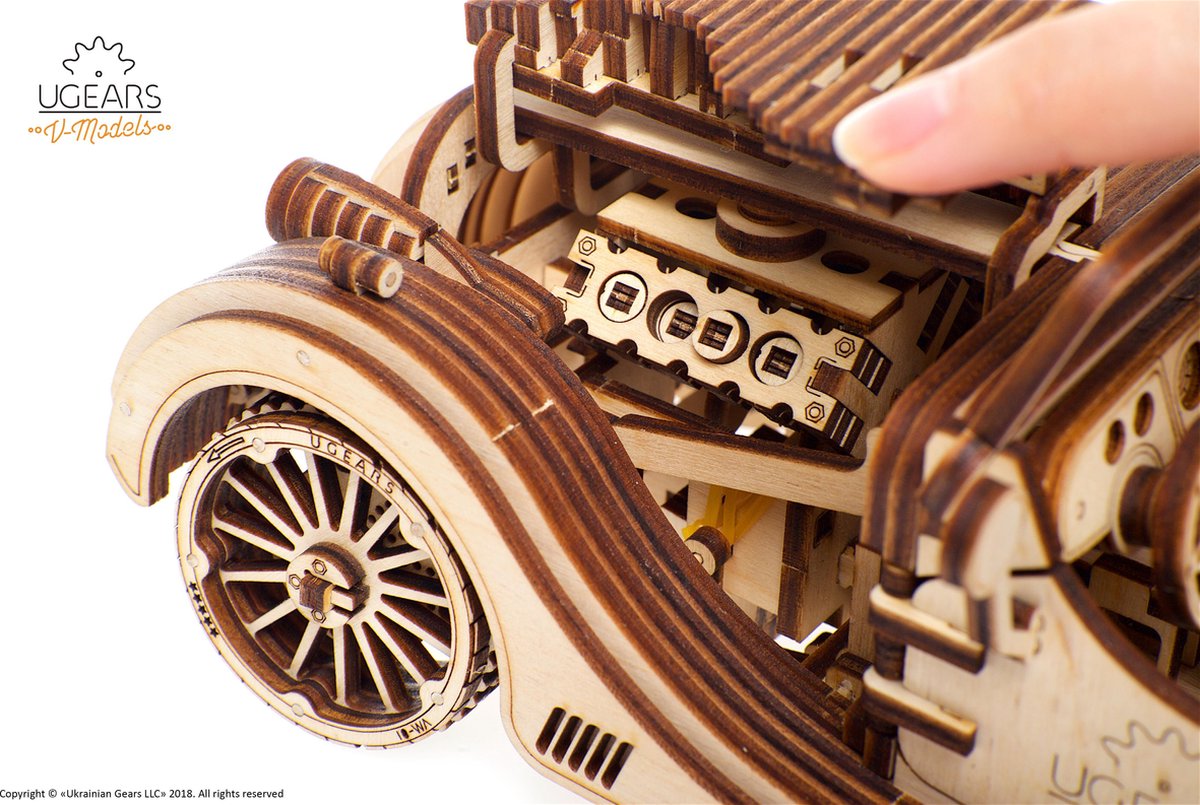 UGEARS Houten 3D Model - Roadster VM-01 — afbeelding 20