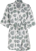 Tom Tailor Kimono - wit met groene bladeren - XS (34)
