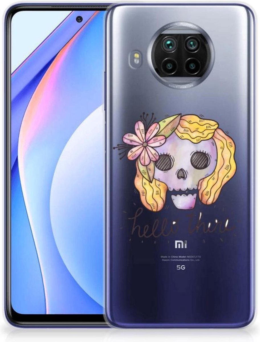 TPU Hoesje voor Silicone Back Case Xiaomi Mi 10T Lite Boho Skull
