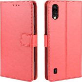 Voor ZTE Blade A5 2020 Retro Crazy Horse Texture Horizontale flip lederen tas met houder & kaartsleuven & fotolijst (rood)
