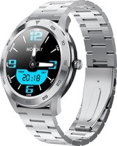 DT98 1.3 inch TFT-kleurenscherm Roestvrij stalen horlogeband Smart Watch, ondersteuning oproepherinnering / hartslagmeting / bloeddrukmeting / slaapmeting (zilver)