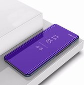 Voor OnePlus 8 Pro vergulde spiegel horizontale flip lederen tas met houder (paars blauw)