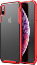 Krasbestendige TPU + acryl beschermhoes voor iPhone XS Max (rood)