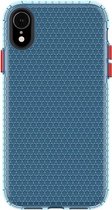 Voor iPhone XR Honeycomb Shockproof TPU Case (blauw)