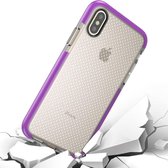 Voor iPhone X / XS basketbal textuur anti-collision TPU beschermhoes (paars)