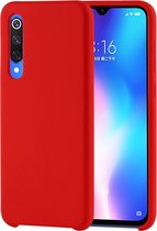 Effen kleur Vloeibare siliconen schokbestendige hoes voor Xiaomi Mi 9 SE (rood)