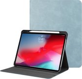 Effen kleur Koeienhuid Textuur Horizontaal Flip PU-lederen hoes voor iPad Pro 11 inch (2018), met houder en slaap / waakfunctie (hemelsblauw)