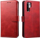 Voor Huawei P30 Pro GUSSIM zakelijke stijl horizontale flip lederen tas met houder & kaartsleuven & portemonnee (rood)
