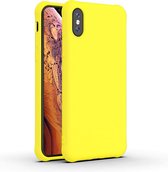 Voor iPhone XS Max schokbestendig mat ultradunne TPU beschermhoes (geel)