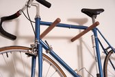 Bike on the Ledge #3 - 100% Beuken - Smoked | Donker - Fiets ophangsysteem - Muurbeugel fiets - Fietsbeugel - fiets ophangbeugel - Fietshanger - Fiets hanger muur - fiets ophang systeem - Fiets muurhaak - Fiets hanger - Fiets ophangen