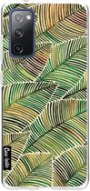 Casetastic Samsung Galaxy S20 FE 4G/5G Hoesje - Softcover Hoesje met Design - Tropical Leaves Yellow Print