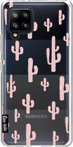 Casetastic Samsung Galaxy A42 (2020) 5G Hoesje - Softcover Hoesje met Design - American Cactus Pink Print