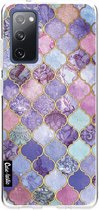 Casetastic Samsung Galaxy S20 FE 4G/5G Hoesje - Softcover Hoesje met Design - Purple Moroccan Tiles Print
