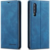 For Huawei P30 Forwenw Dream Series Oil Edge Strong Magnetism Horizontal Flip Leather Case with Holder & Card Slots & Wallet & Photo Frame (Blue)