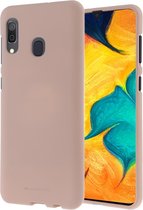 GOOSPERY SOFT FEELING Liquid TPU Drop-proof Soft Case voor Galaxy A30 (staalkleur)