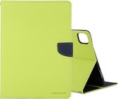 Voor iPad Pro 11 2020 GOOSPERY FANCY DIARY Cross Texture lederen tas met houder & kaartsleuven & portemonnee (groen)