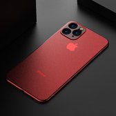 Voor iPhone 11 Pro Max Ultradunne Frosted PP Case (rood)
