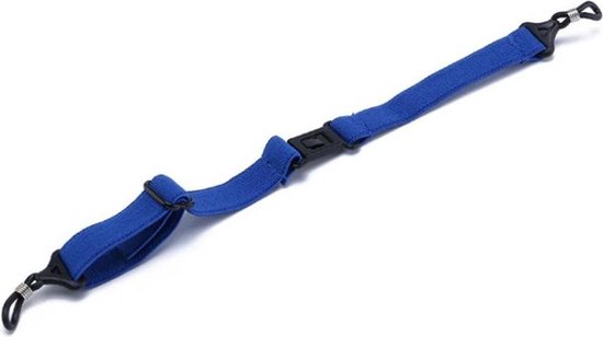 Fako Bijoux® - Brillenkoord - Elastisch - Clip - Verstelbaar - Blauw