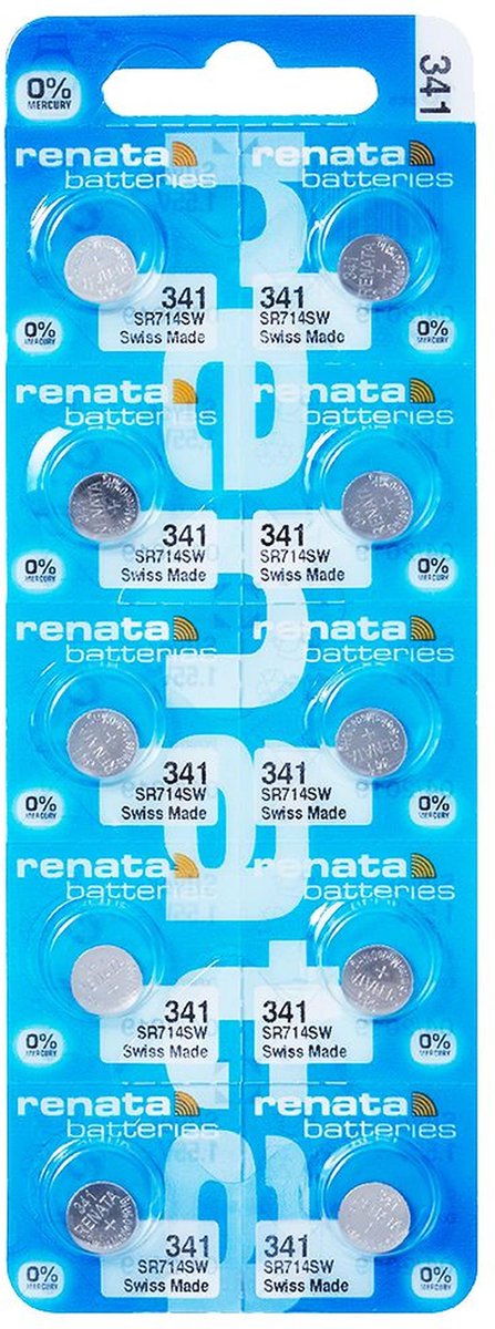 Horlogebatterijen Renata 341 (SR714SW) 10 stuks - Renata