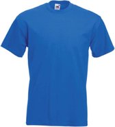 Set van 3x stuks basic kobalt blauw t-shirt voor heren - voordelige katoenen shirts - 100% katoen. Regular fit, maat: S (36/48)