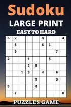 Sudoku Large Print Hard to Easy Puzzle Game
