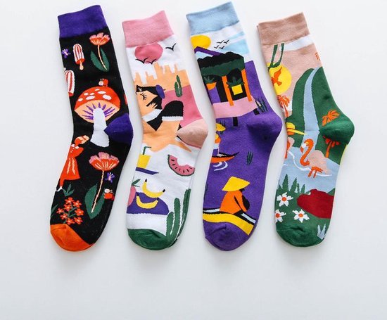 Citroen Nauwkeurig belangrijk Smiling Socks® Gekke Sokken - Ziekenhuis Sokken - Warme Sokken Dames - 4  Paar -... | bol.com