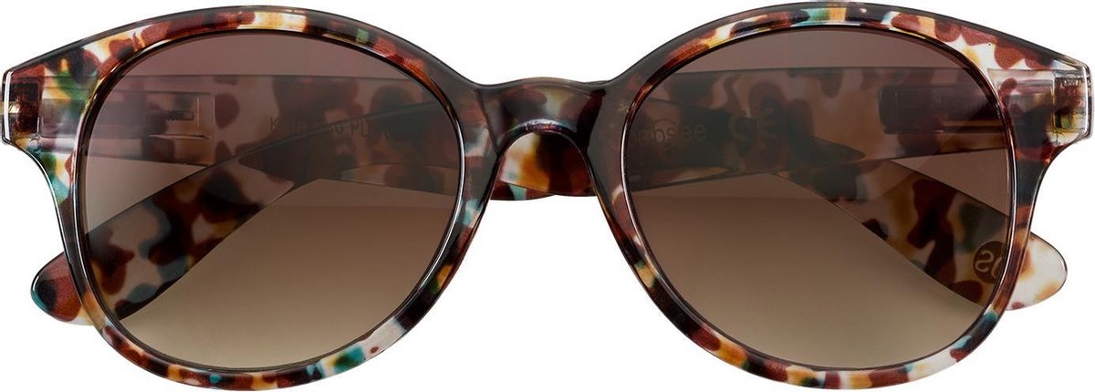 Babsee-zonnebril met leesgedeelte model Kate-Blauw Bruin gevlekt - Sterkte +3.0
