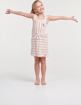 Woody jurk/strandkleedje – multicolor gestreept – zeemeeuw – 211-1-DTA-T/996 – maat 116