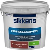 Sikkens Binnenmuurverf Muurverf - Mengkleur - Zweeds rood - C4.40.20 - 5 Liter