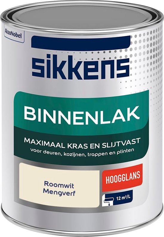 Walging Uitschakelen niezen Sikkens Binnenlak - Verf - Hoogglans - Mengkleur - Roomwit - 1 liter |  bol.com