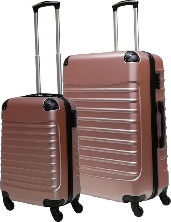 Ensemble de valises 2 pièces en ABS Castillo Quadrant (XL + S) - Or rosé