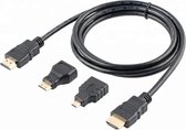 Micro HDMI to HDMI Cable 1.5m ULT-unite 3 in 1 Mini