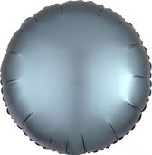 Folieballon mat grijs, 40cm kindercrea