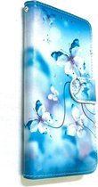 Huawei P40 Blauw Print Portemonnee Wallet Case -TPU  hoesje met pasjes Flip Cover - Boek  beschermend Telefoonhoesje
