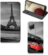 Hoesje Geschikt voor Samsung Galaxy A12 Wallet Case Eiffeltoren Parijs