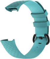YPCd® Siliconen bandje - Fitbit Charge 3 - Turquoise - Large