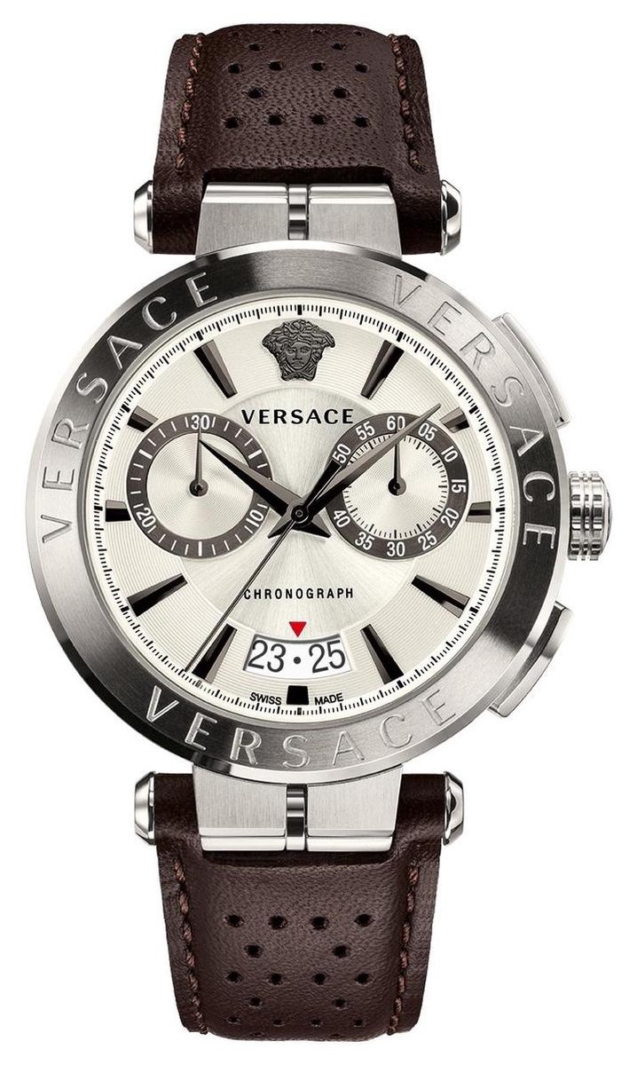 Versace Aion Chronograaf - VBR01 0017 - Heren - Horloge - Bruin - 45 MM