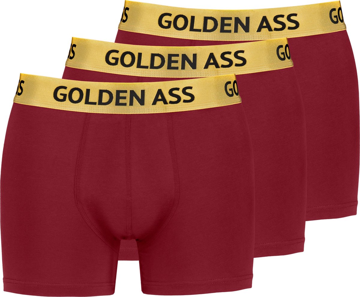 Golden Ass - 3-Pack heren boxershort rood XS