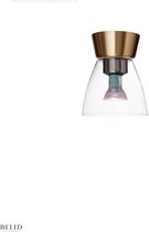 Bizzo plafondlamp D165 mm Messing - Klaar Glas