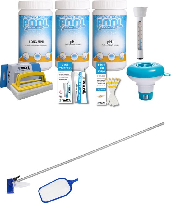 WAYS - Zwembad Onderhoud - Pakket Medium & Onderhoudsset