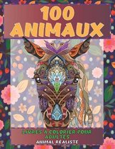 Livres a colorier pour adultes - Animal realiste - 100 animaux