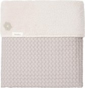 Koeka Baby dekentje wieg wafel teddy Oslo - grijs - 75x100cm