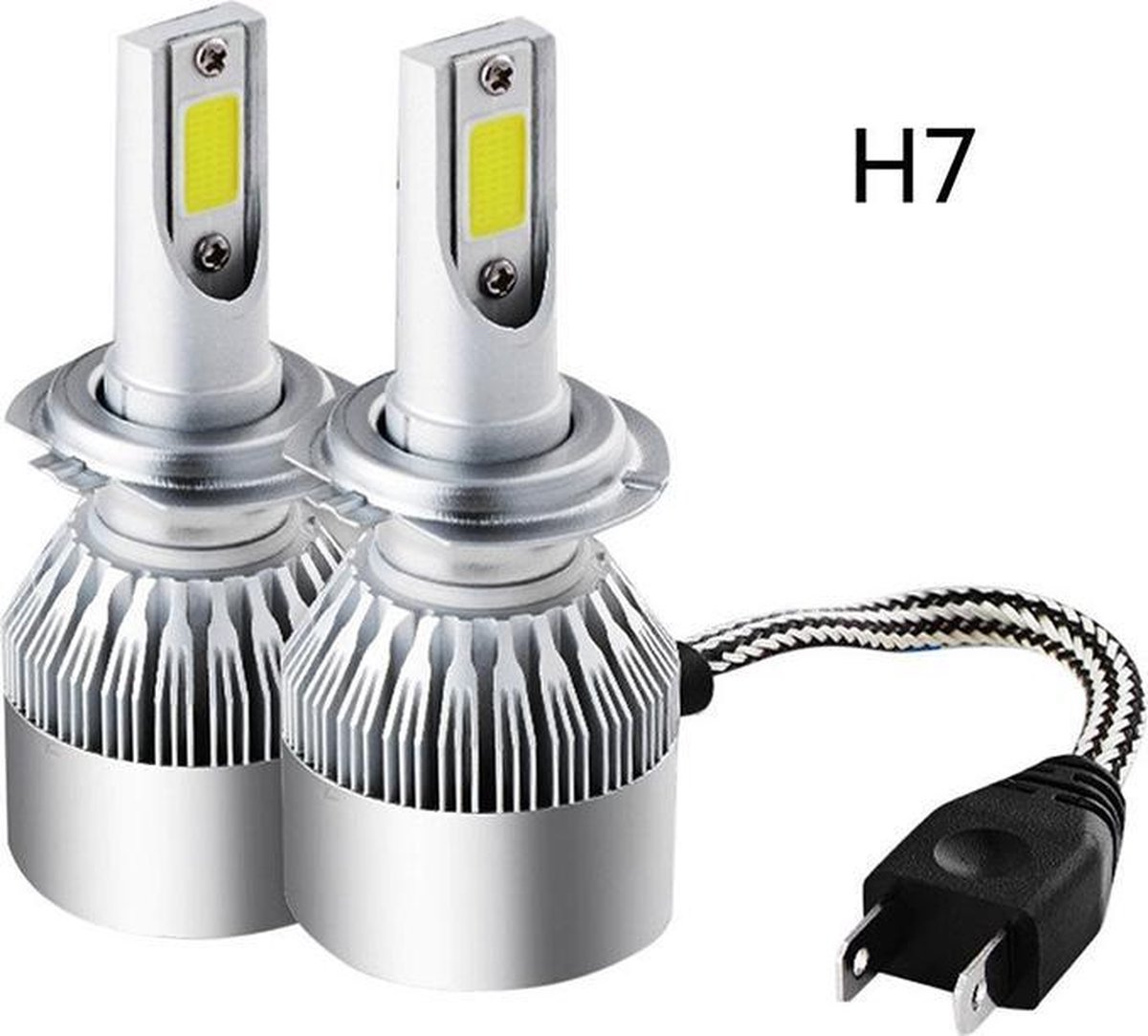 H7 LED lampen (set 2 stuks) CANbus Geschikt 4300k Naturel Wit 8000LM IP68  72 Watt , | bol