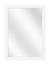 Spiegel met Vlakke Houten Lijst - Wit - 50 x 60 cm