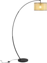 Boogvloerlamp geprint cannage - Ø 36 x H 20 cm - E27 - 40 W - Zwart