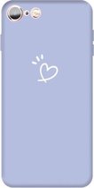 Voor iPhone 6s / 6 Three Dots Love-heart Pattern Colorful Frosted TPU telefoon beschermhoes (lichtpaars)